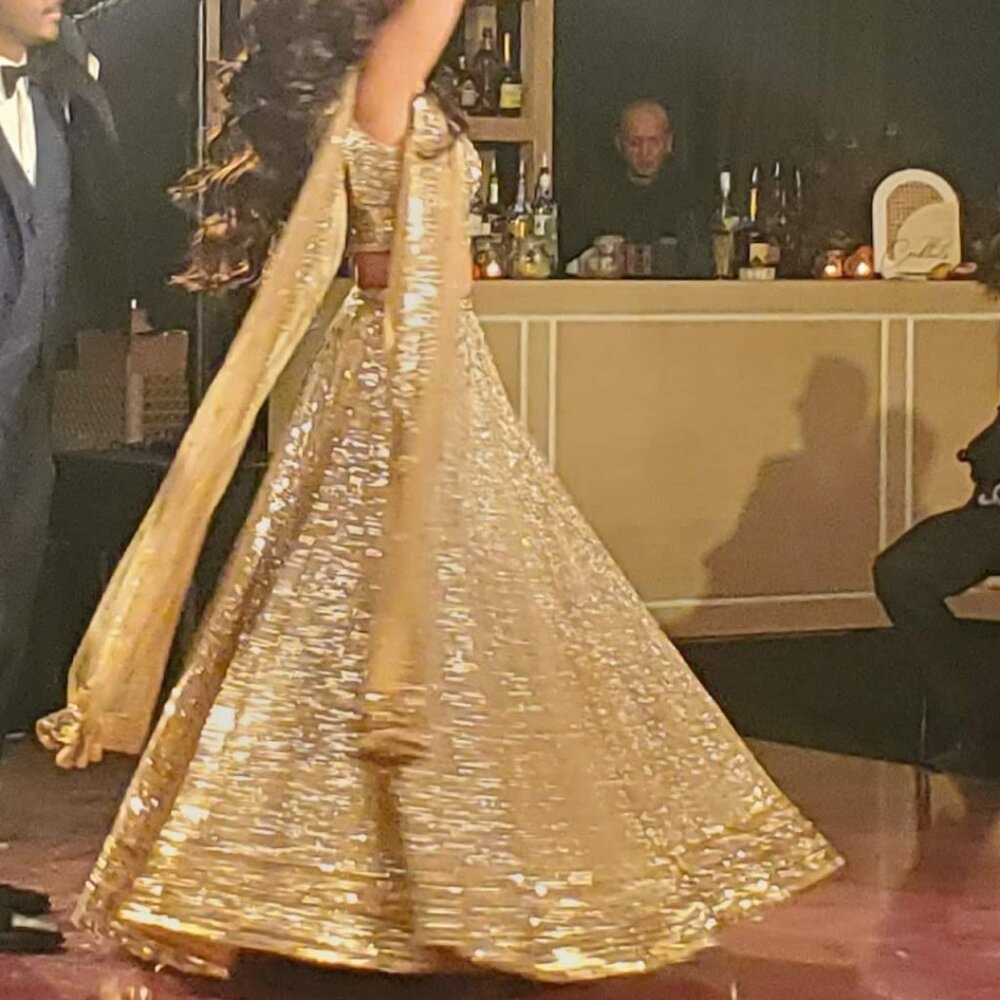 Indian Wedding Lengha - Champagne Shimmer